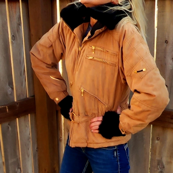 NILS Quilted Tan Winter Coat - Size 6 (EUC) - Picture 15 of 16